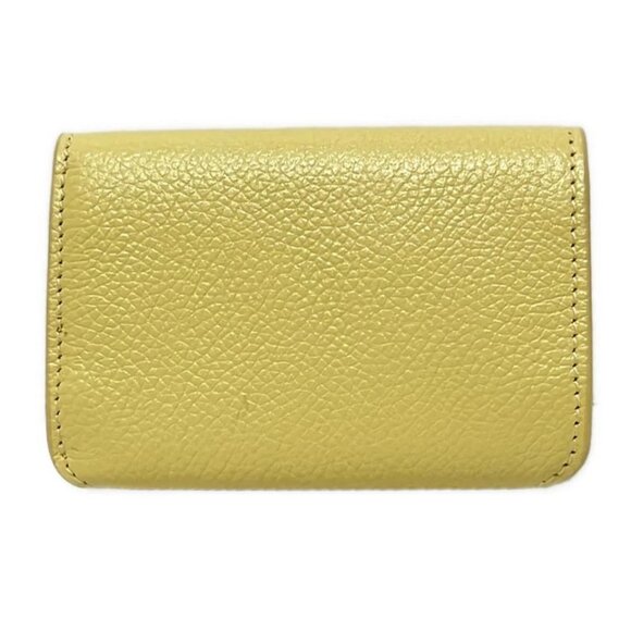 BALENCIAGA Cash Mini Wallet Light Yellow Leather - Trifold Wallet 227-050925 - Picture 2 of 5